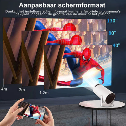 Draagbare 4K Projector WiFi/Bluetooth + ingebouwde soundbar