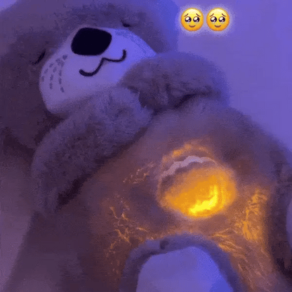 Kalmerende knuffel met ademhalingseffect, muziek & licht