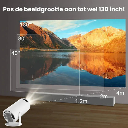 Draagbare 4K Projector WiFi/Bluetooth + ingebouwde soundbar