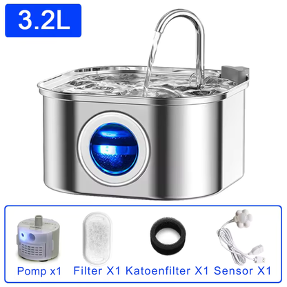 Aquaflow Roestvrijstalen Kattenfontein