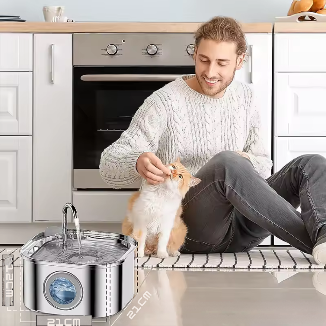 Aquaflow Roestvrijstalen Kattenfontein