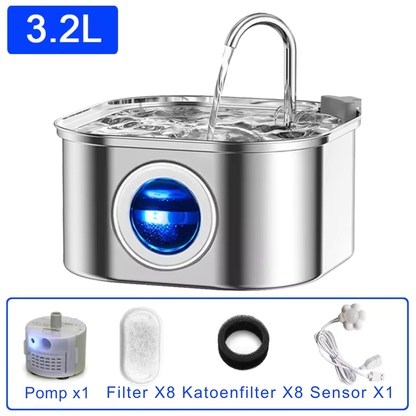 Aquaflow Roestvrijstalen Kattenfontein