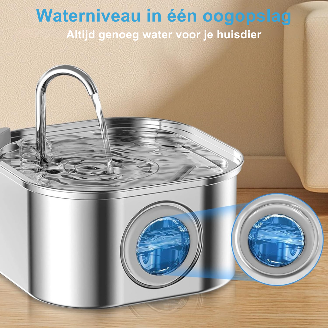 Aquaflow Roestvrijstalen Kattenfontein