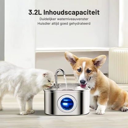 Aquaflow Roestvrijstalen Kattenfontein