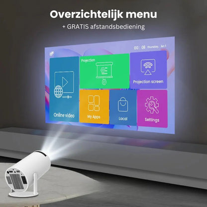 Draagbare 4K Projector WiFi/Bluetooth + ingebouwde soundbar