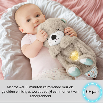 Kalmerende knuffel met ademhalingseffect, muziek & licht