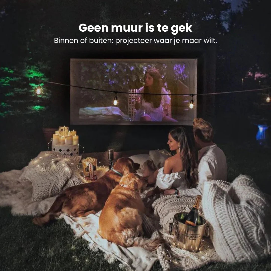 Draagbare 4K Projector WiFi/Bluetooth + ingebouwde soundbar
